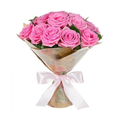 Букет из розовых роз с рускусом – нежность в каждом лепестке Бокситогорск Ленинградская область Букет из розовых роз с рускусом – нежность в каждом лепестке Бокситогорск Ленинградская область