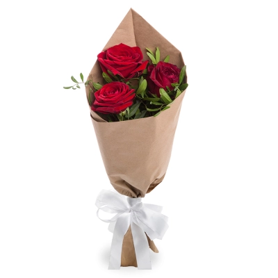 Букет из 3 красных роз – символ любви и нежности Бокситогорск Ленинградская область Букет из 3 красных роз – символ любви и нежности Бокситогорск Ленинградская область