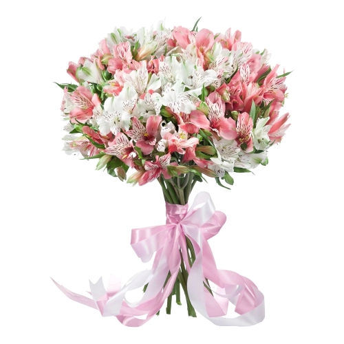 «Воздушная нежность»  букет из розовых альстромерий Бокситогорск Ленинградская область «Воздушная нежность»  букет из розовых альстромерий Бокситогорск Ленинградская область