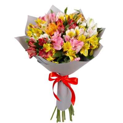 Букет «Рассвет» из разноцветных альстромерий Бокситогорск Ленинградская область Букет «Рассвет» из разноцветных альстромерий Бокситогорск Ленинградская область