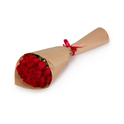 Букет из красных роз в крафтовой упаковке Бокситогорск Ленинградская область Букет из красных роз в крафтовой упаковке Бокситогорск Ленинградская область